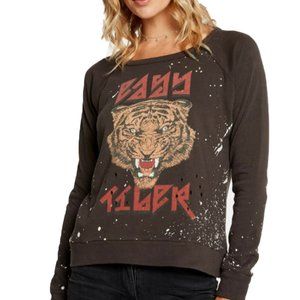 Chaser Easy Tiger Distressed Sweatshirt (NWT) sz S